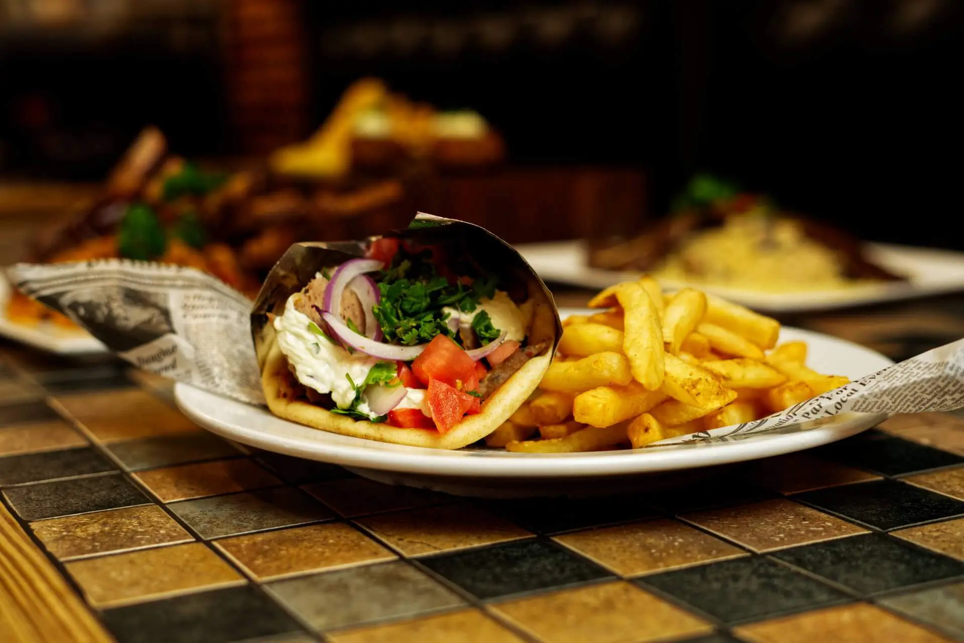 Latin Gyros Gyro with Fries Gyros